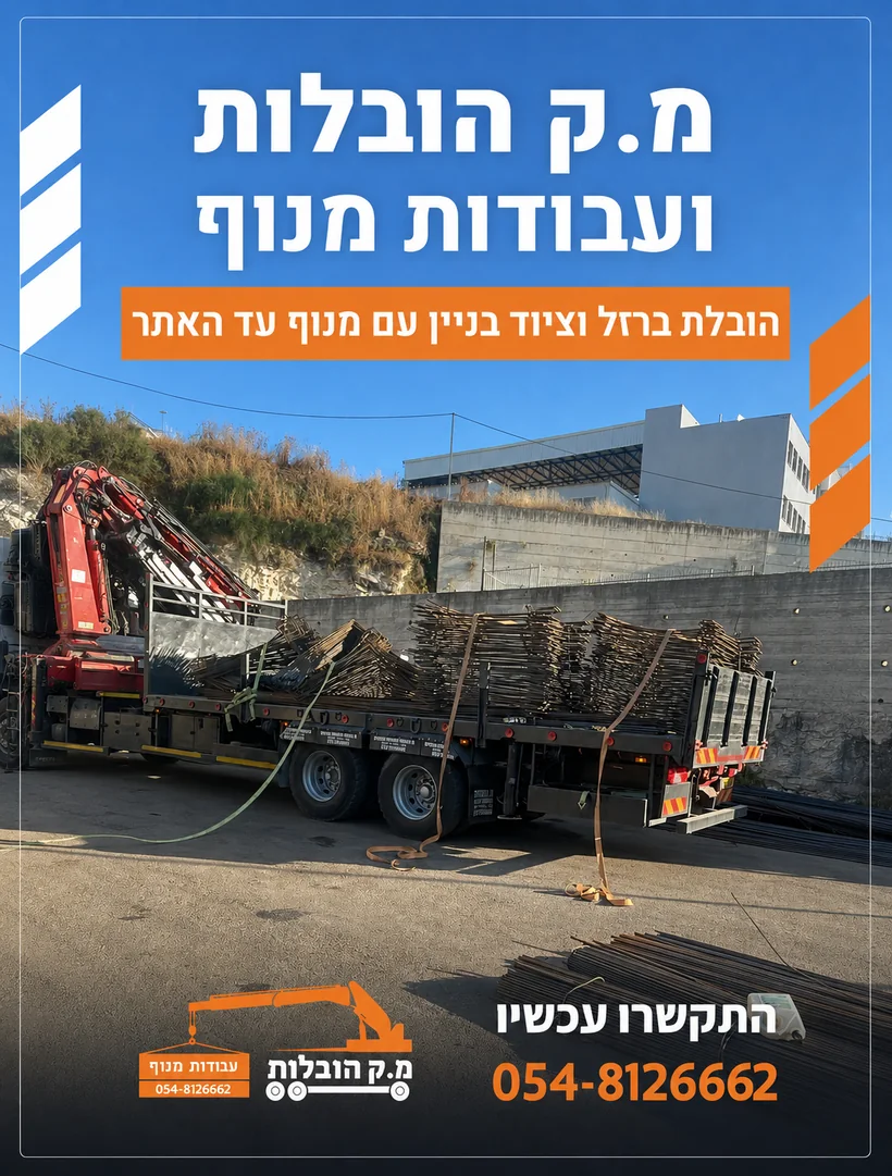 פרסום מ.ק הובלות לעבודות מנוף והובלת ברזל וחומרי בניין